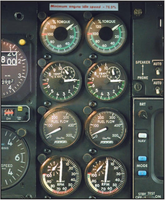 Figure 14-4. Powerplant instrumentation-fixed shaft turboprop engine.